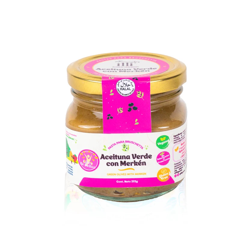 Pasta de aceituna verde con merkén