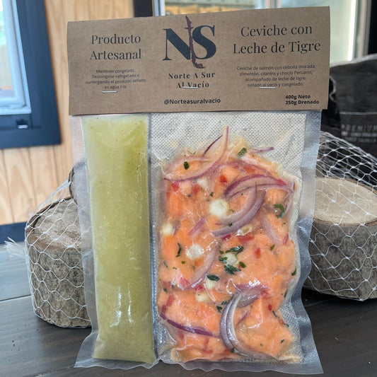 CEVICHE SALMON CON LECHE DE TIGRE